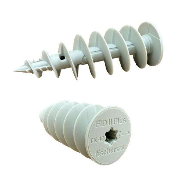 Kołek ślimakowy FID II Plus 80xfi28mm do lameli 3D + wkręt 4,5x4mm A2 (4szt/1m2) 1szt.