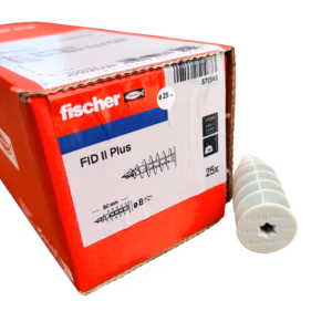 Kołek ślimakowy FID II Plus 80xfi28mm do lameli 3D + wkręt 4,5x4mm A2 (4szt/1m2) opak. 25szt.