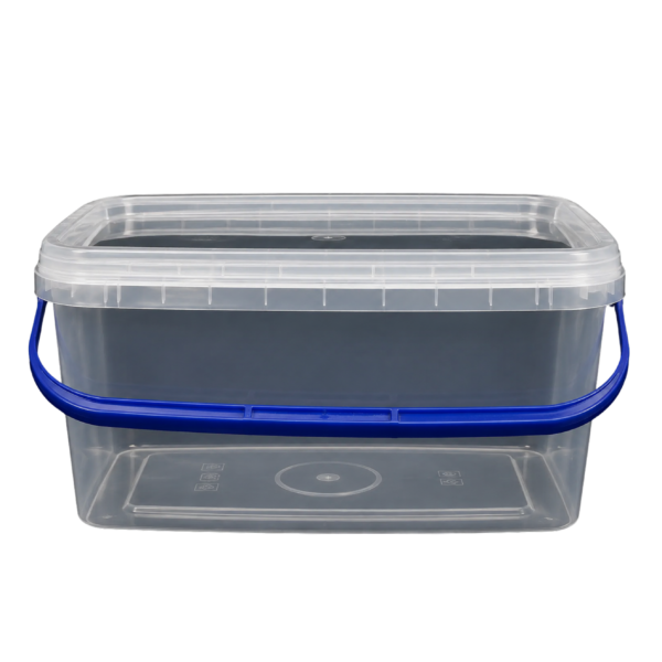 Wiaderko plastikowe z pokrywką transparent 3L